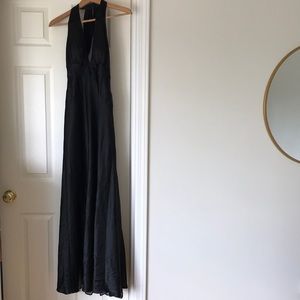 Size 4 floor length black prom dress